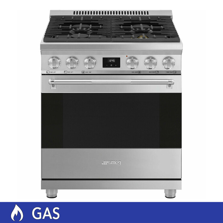 Smeg Estufa de piso de gas con 4 quemadores 30” Smeg Estufa de piso de gas con 4 quemadores 30”
