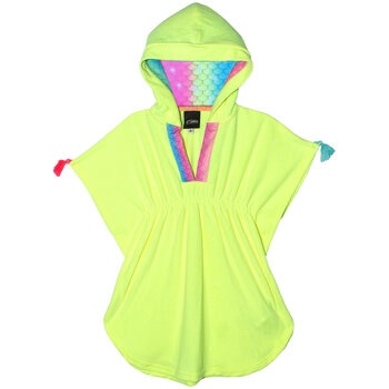 Skysoul, Bata de Toalla Color Amarillo Neón para Niña, Varias Tallas