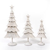 Árboles de Navidad de Metal 3 Piezas, Blancos