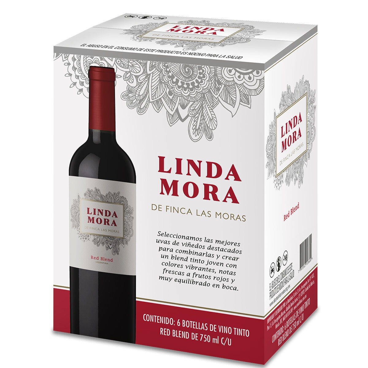 Vino Tinto Linda Mora Red Blend 6/750ml