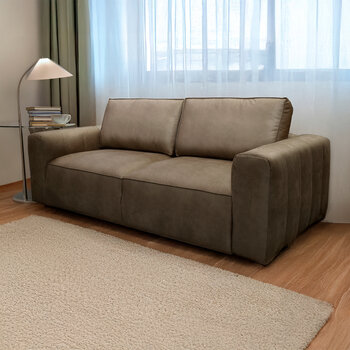 Muebles Liz, Gauss, Loveseat Color Café