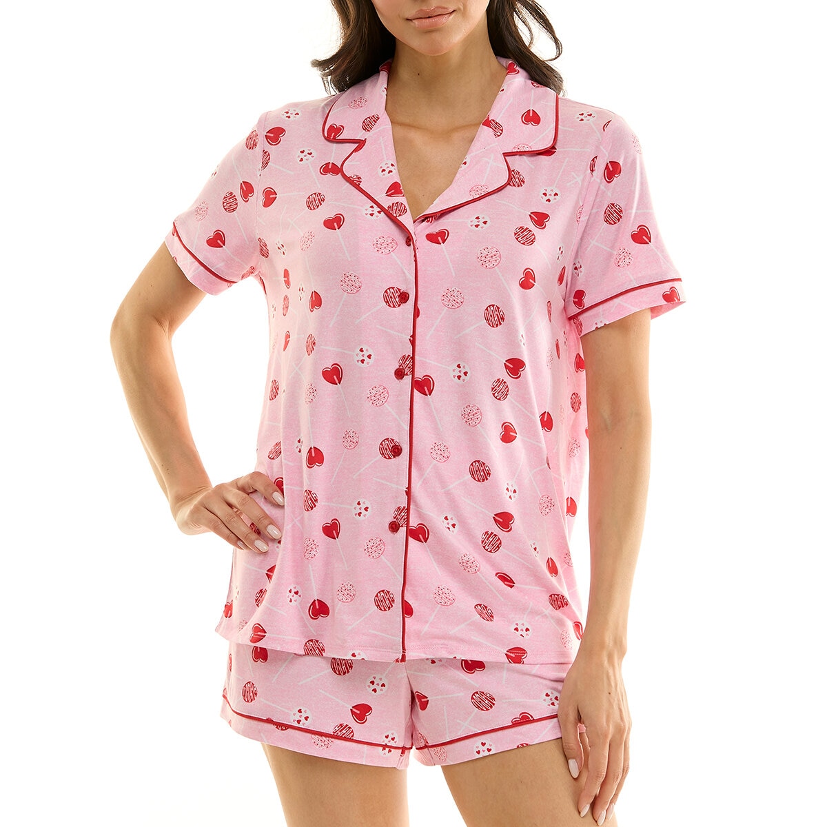 Jaclyn NY Pijama para Dama Rosa Extra Grande
