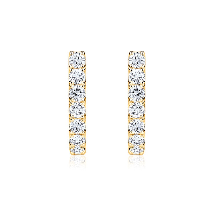 Aretes de Diamantes, 1.50ctw, Oro Amarillo de 14K