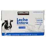 Kirkland Signature leche entera 12 de 1L