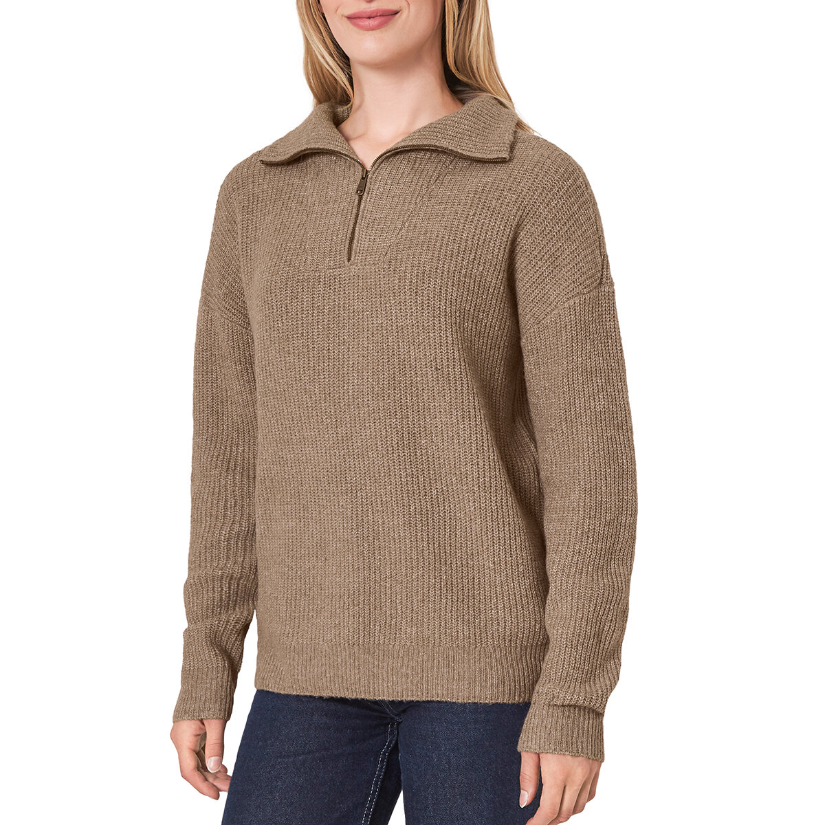 Hilary Radley Suéter para Dama Café Mediana Hilary Radley Suéter para Dama Café Mediana