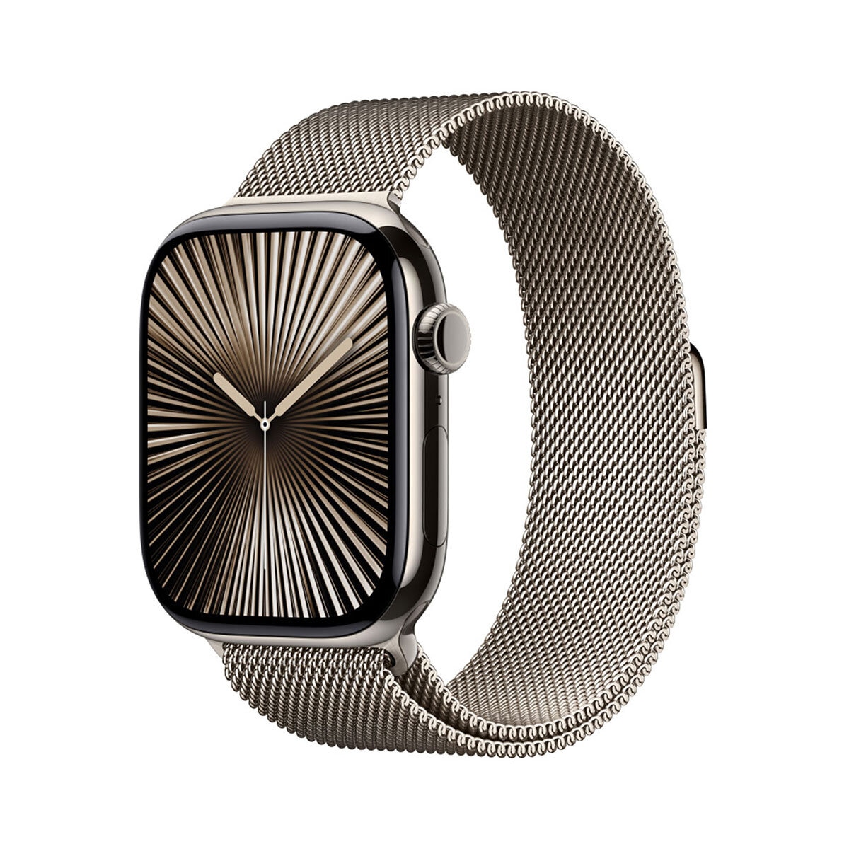 Apple Watch S10 (GPS + Cellular) Caja de titanio natural 46mm con correa Milanese Loop Natural (S/M)