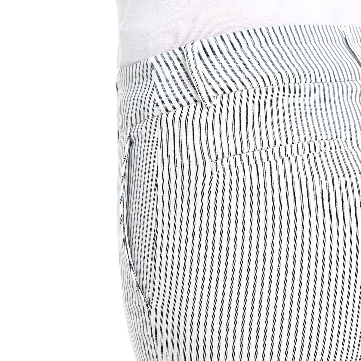 Hilary Radley Pantalón para Dama  Blanco con Rayas Azules