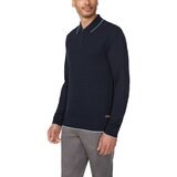 Buffalo David Bitton Suéter tipo polo para Caballero Azul Grande