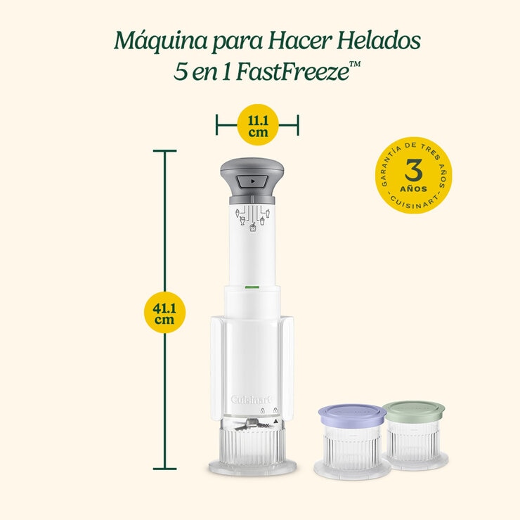 Cuisinart, Máquina para hacer Helados 5 en 1 FastFreeze Cuisinart, Máquina para hacer Helados 5 en 1 FastFreeze