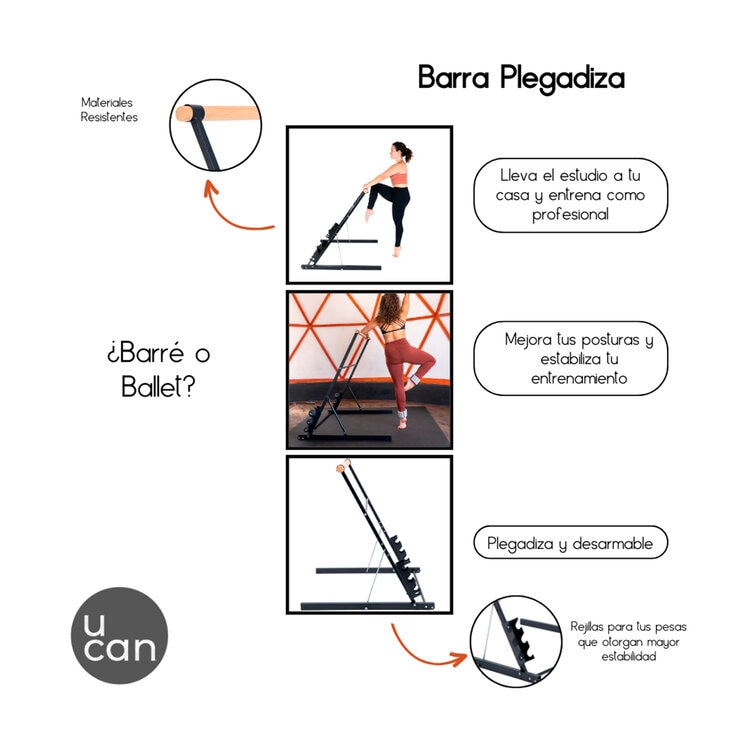 UCan Barra Barre Plegable Gravy