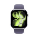 Apple Watch Series 11 (GPS + Celular) 46mm Aluminio Plata + Correa Deportiva Morado Niebla + Talla S/M