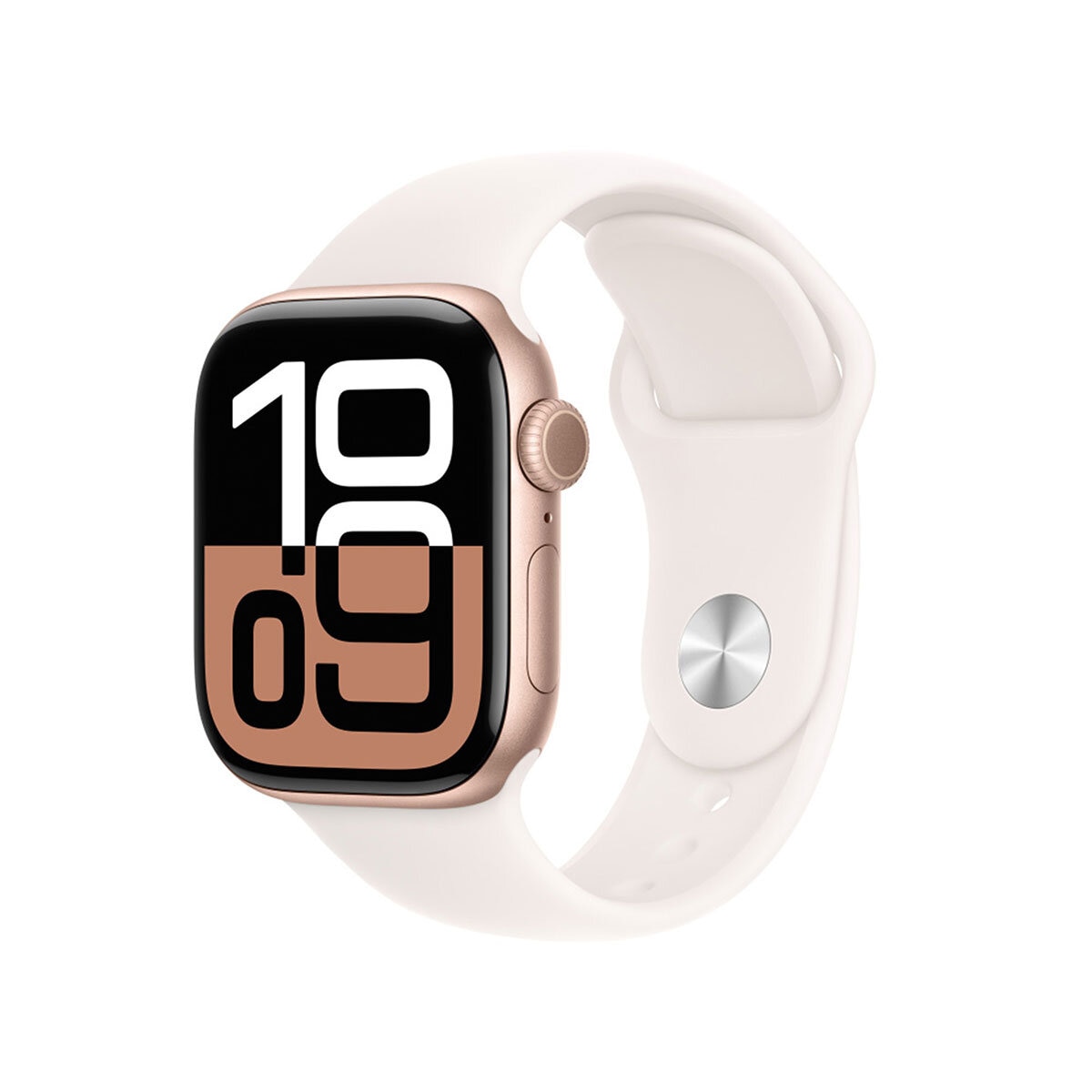 Apple Watch S10 (GPS + Cellular) Caja de aluminio oro rosa 42mm con correa deportiva rosa rubor S/M