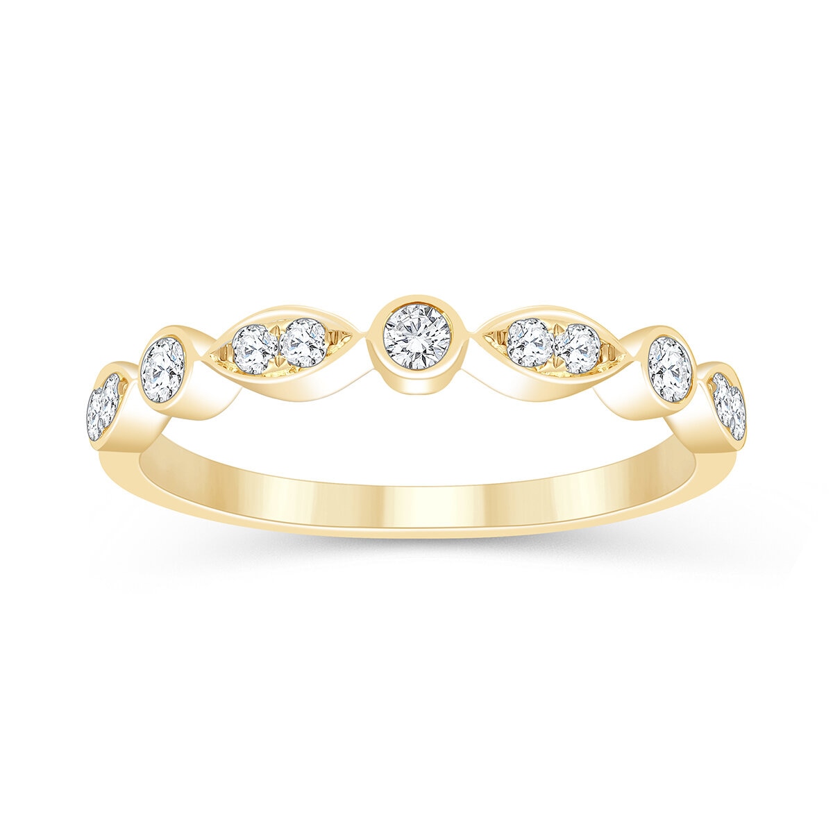 Anillo, Diamantes 0.23ctw, Oro Amarillo