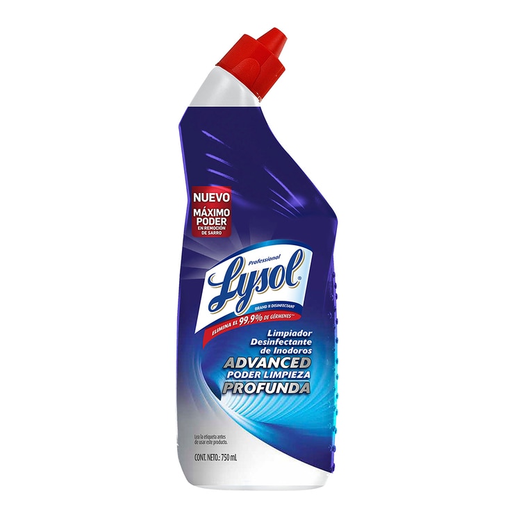Lysol Advanced Limpiador Desinfectante para Inodoro 4 pzas de 750 ml