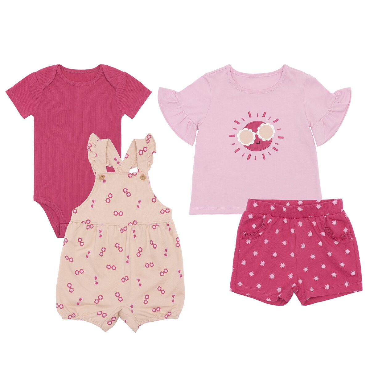 Pekkle Conjunto de 4 piezas para Niños y Niñas Varias Tallas y Colores