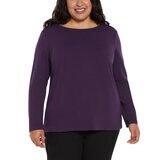 Three Dots Blusa para Dama Morado Mediana
