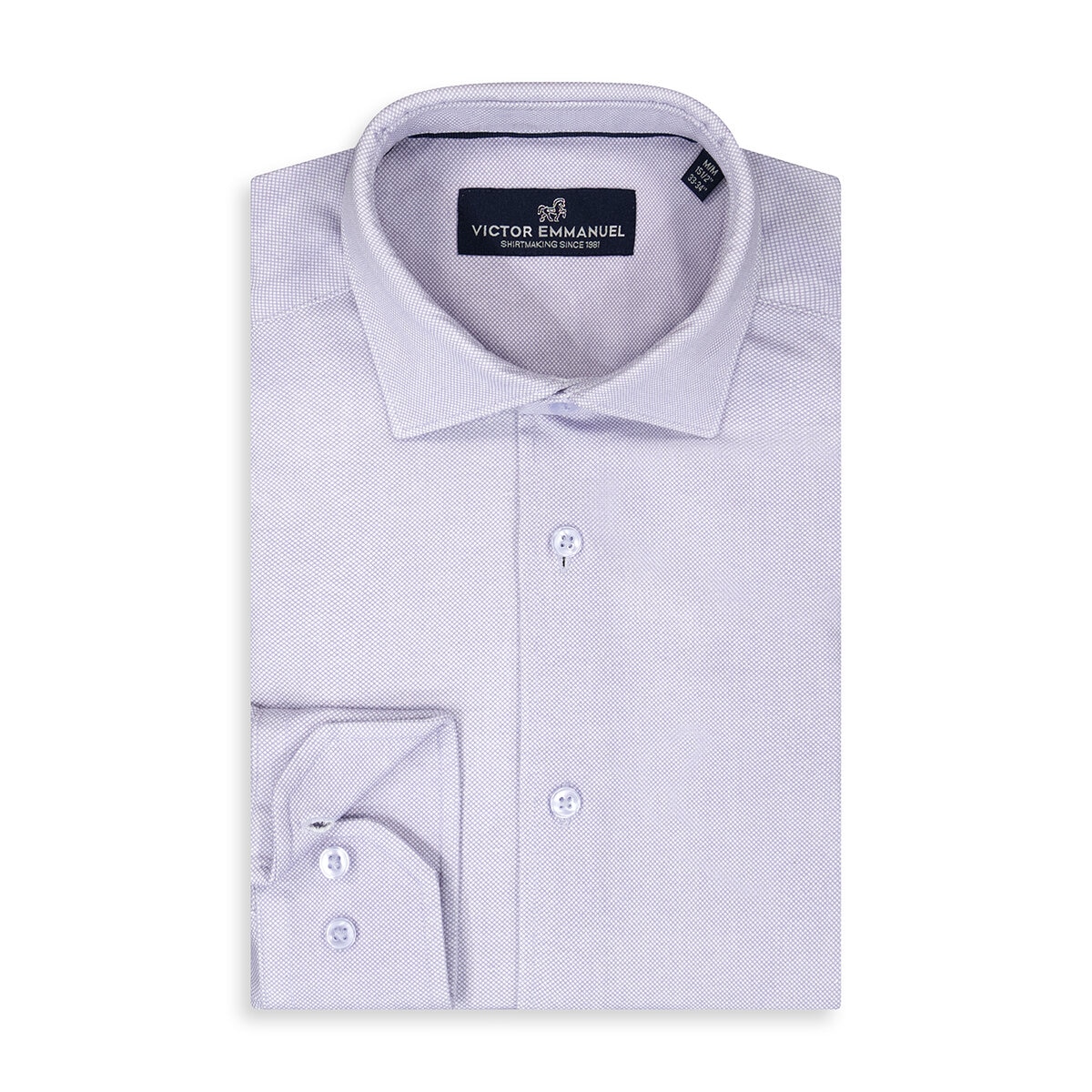 Victor Emmanuel Camisa para Caballero Azul Cuello 16 Manga 34/35