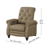 Simon Li Furniture, Sillón Reclinable de Piel con Sistema Eléctrico