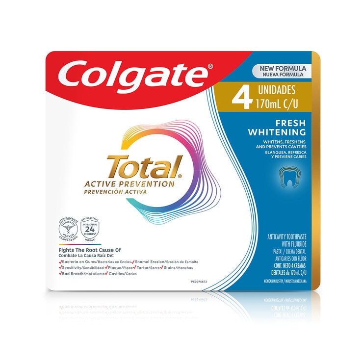Colgate Pasta Dental Total Active 4 pzs de 170ml
