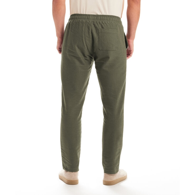 Vintage & Black Pantalones tipo Lino para Caballero Verde Chica