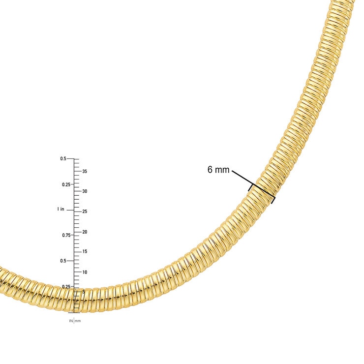 Cadena Tubogas, 45.72cm, Oro Amarillo 14K
