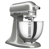 KitchenAid, Batidora Clásica Gris, Tazón de acero inoxidable pulido con asa, 4.3 L