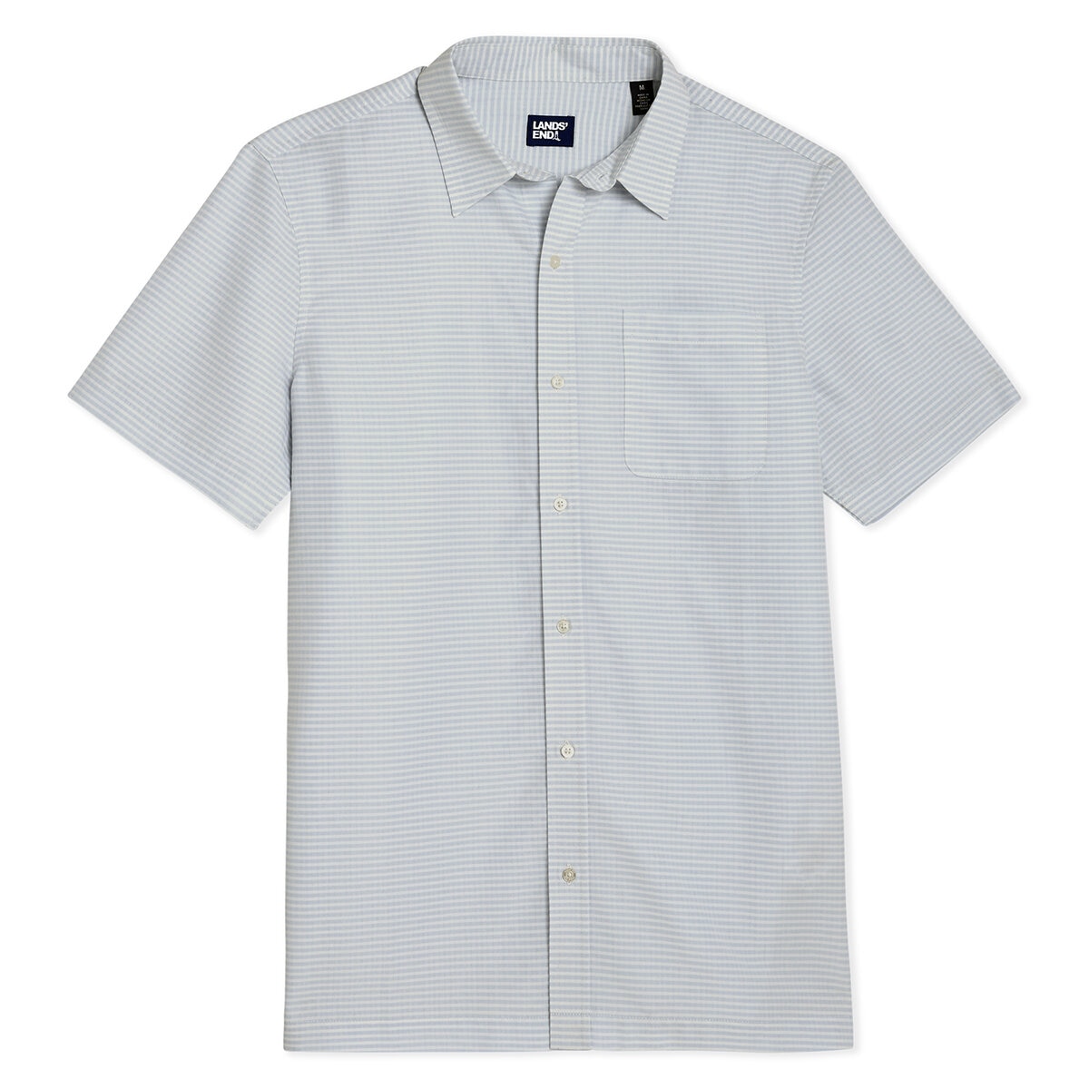 Lands End Camisa para Caballero Azul Mediana Lands End Camisa para Caballero Azul Mediana