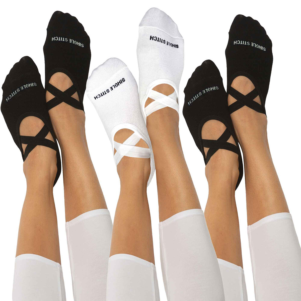Single Stitch Calcetines para Yoga / Pilates / Barre para Dama 3 piezas Varios Colores Single Stitch Calcetines para Yoga / Pilates / Barre para Dama 3 piezas Varios Colores