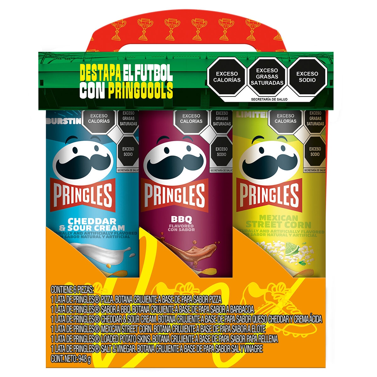 Pringles World Cup Papas Surtidas 6/158 g Pringles World Cup Papas Surtidas 6/158 g