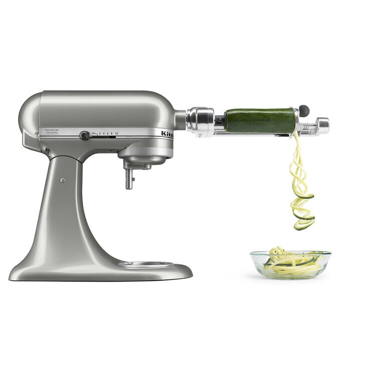 KitchenAid, Batidora Clásica Gris, Tazón de acero inoxidable pulido con asa, 4.3 L