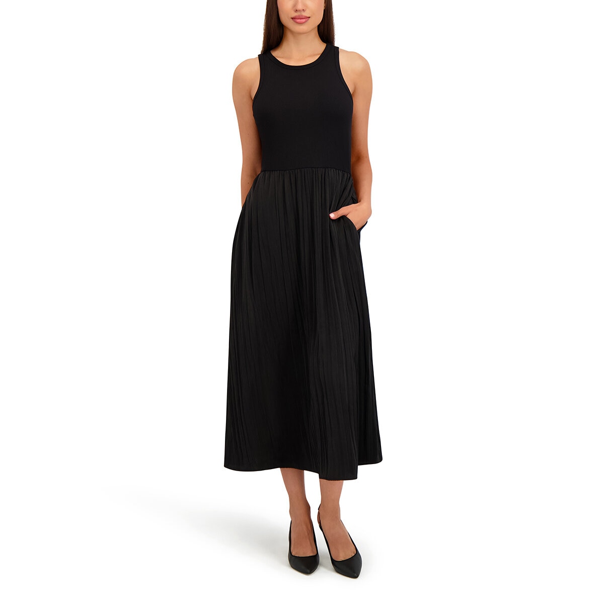 DKNY Vestido para Dama Negro Mediana