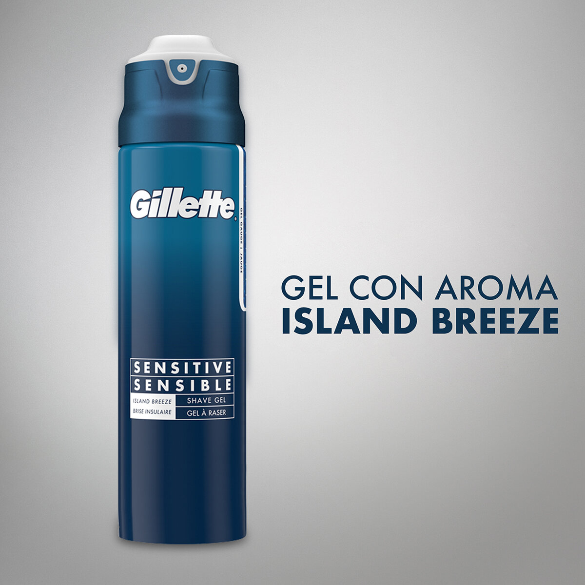 Gillette Island Breeze Sensitive Gel para Afeitar 3 pzas de 170 g