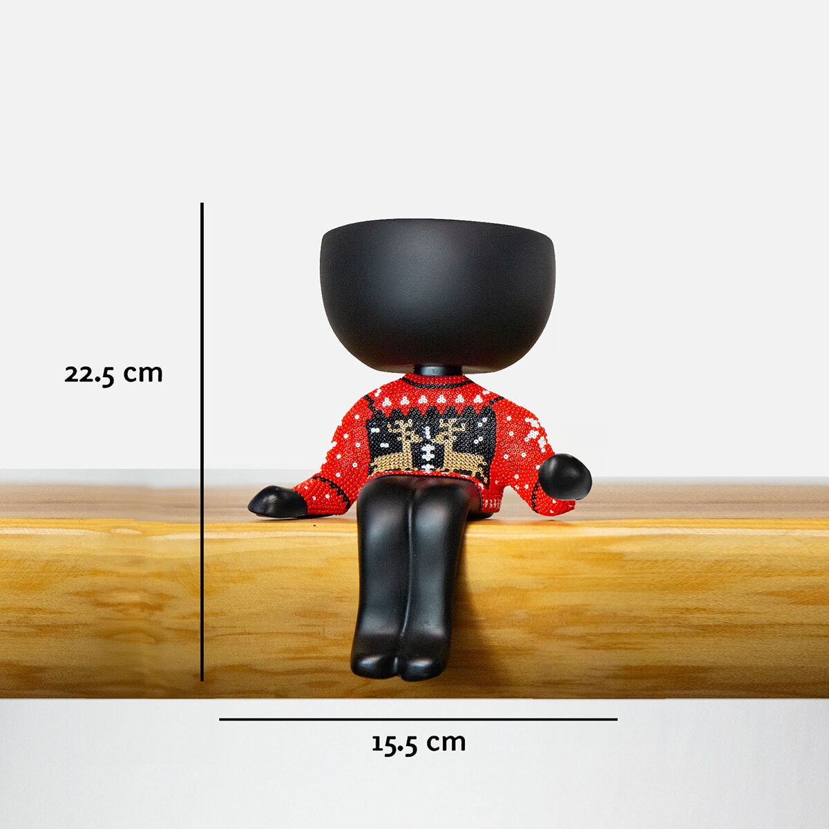 Estudio Floga, Robert Set de 2 Macetas estilo Huichol de Sueter Navideño