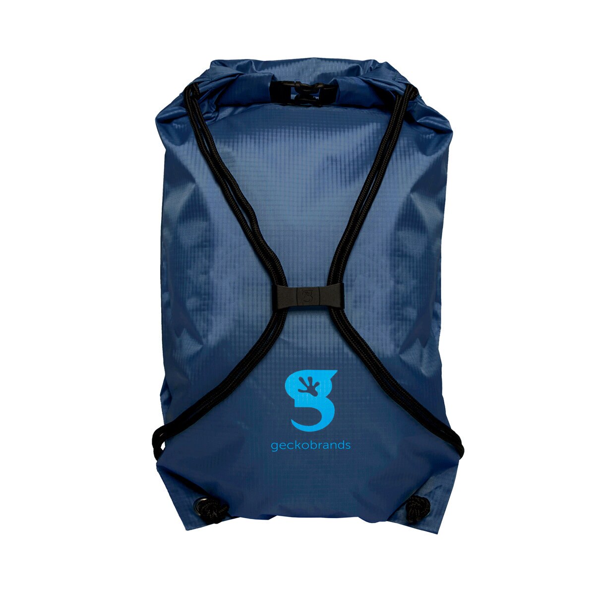 GeckoBrands, Mochila Impermeable con Cordones de Uso Rudo, Color Azul