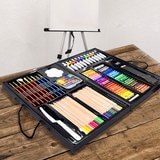 Daler & Rowney Set de Arte de 163 Piezas con Caballete de Aluminio