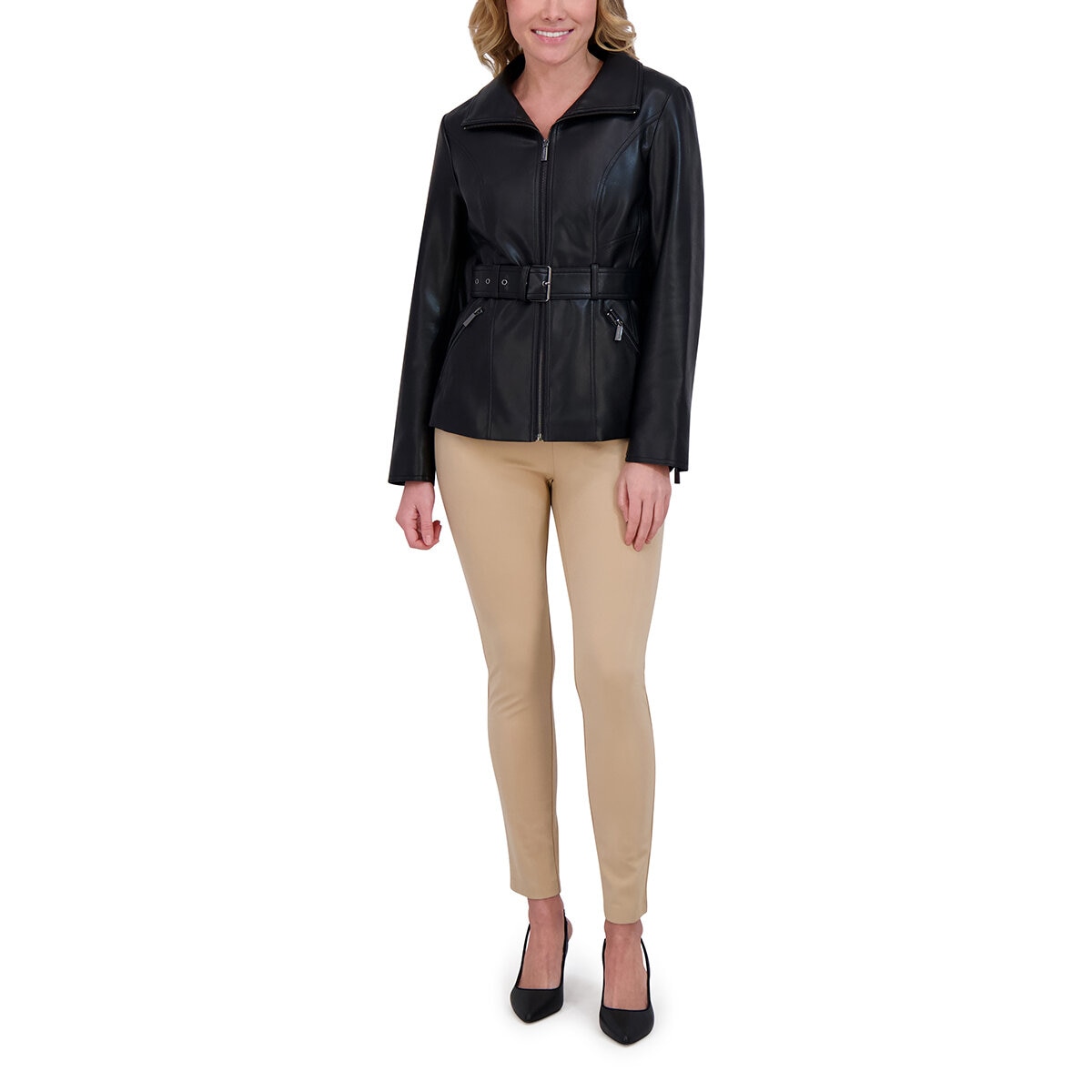 Kenneth Cole Chamarra para Dama Negro Grande