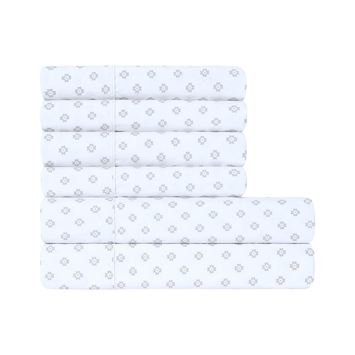 South Point Home Fashions, Juego de Sábanas Queen 6 Piezas, Medallion Grey