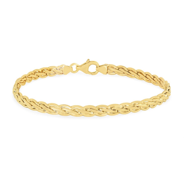 Pulsera de Eslabones de Fantasía, Oro Amarillo 14k Pulsera de Eslabones de Fantasía, Oro Amarillo 14k