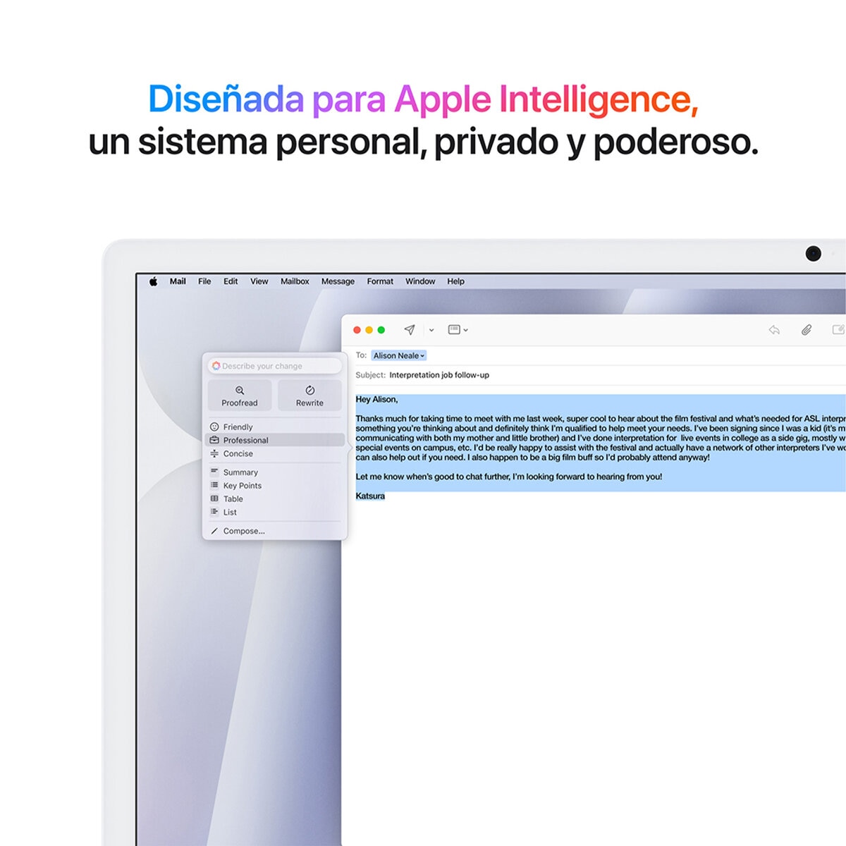 Apple iMac 24" 512GB 4.5K Chip M4 Plata CPU de 10 Núcleos GPU de 10 Núcleos Memoria Unificada de 24GB