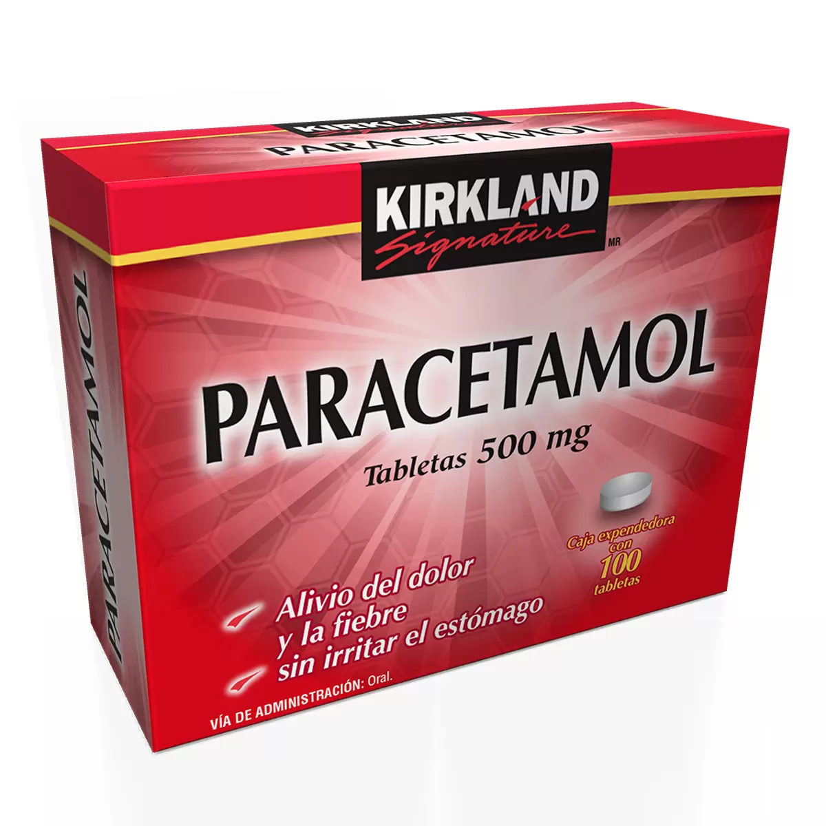 Kirkland Signature Paracetamol 500 mg 100 Tabletas