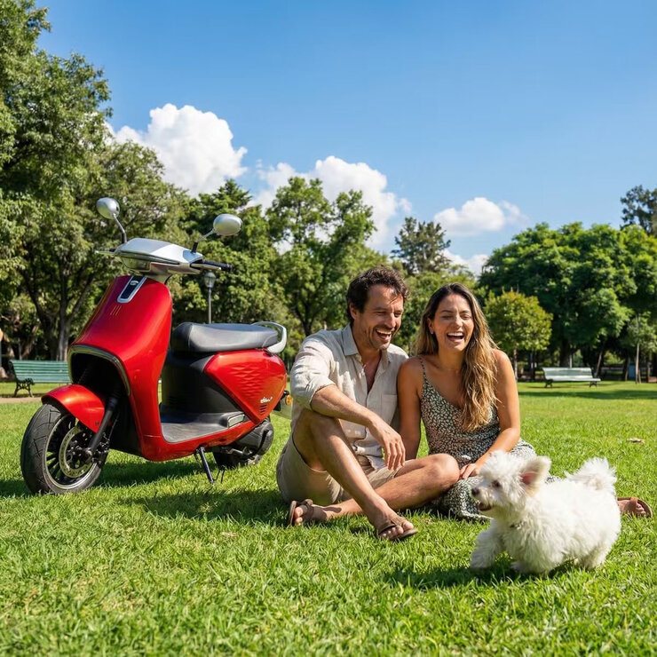 OMO Motocicleta Eléctrica Athena X7 Pro Rojo