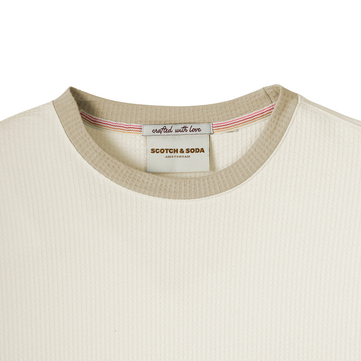 Scotch & Soda Amsterdam Playera para Caballero Blanco Extra Grande