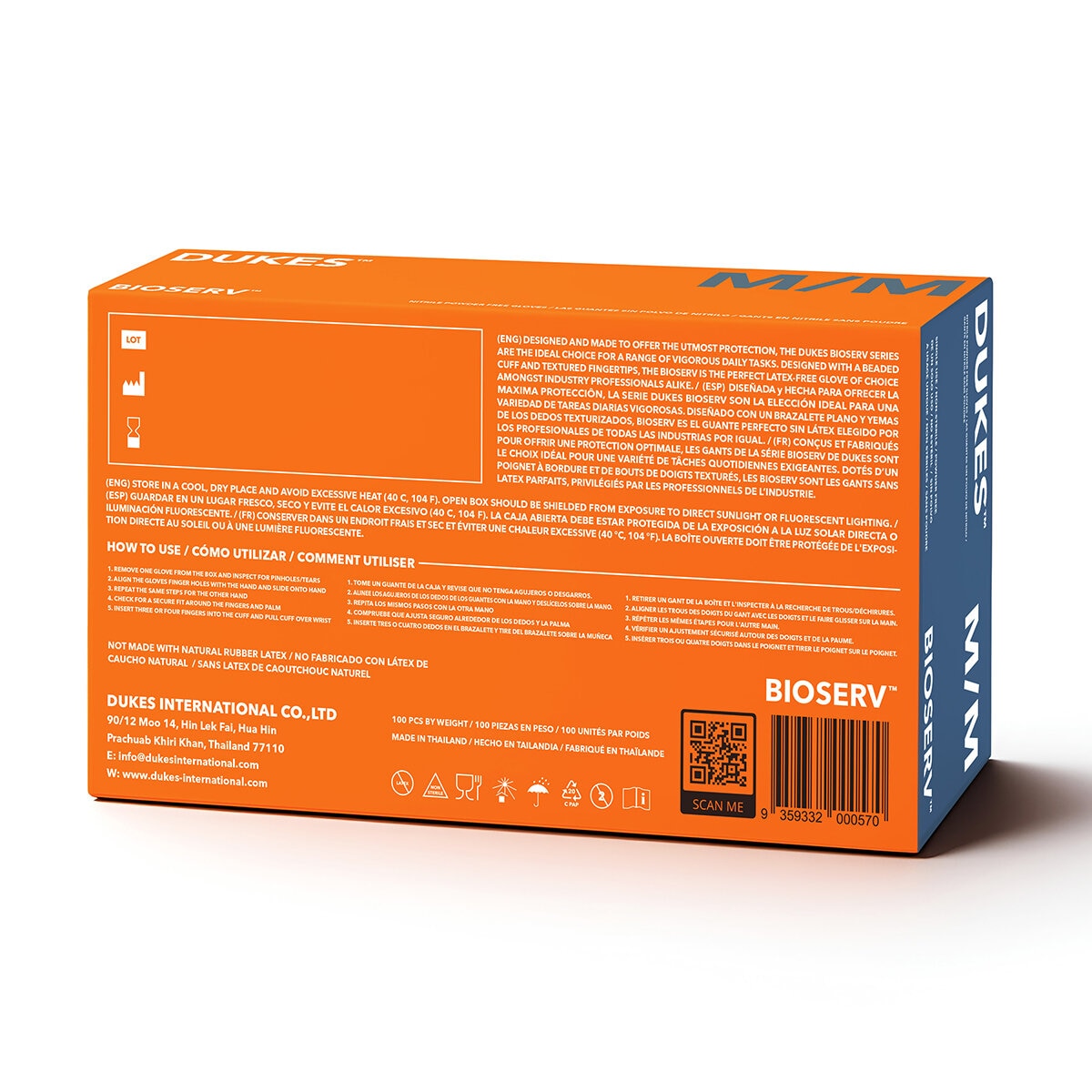 Bioserv Guantes de Nitrilo 100 pzas Talla Mediana