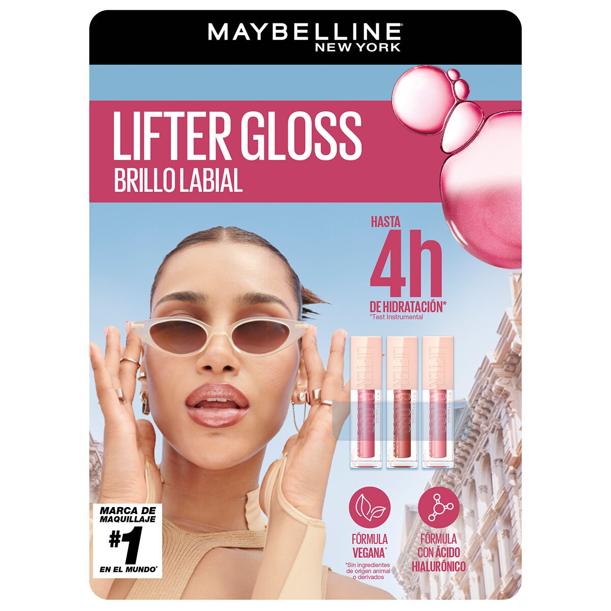 Maybelline Lifter Gloss, Brillo Labial 3 pzas
