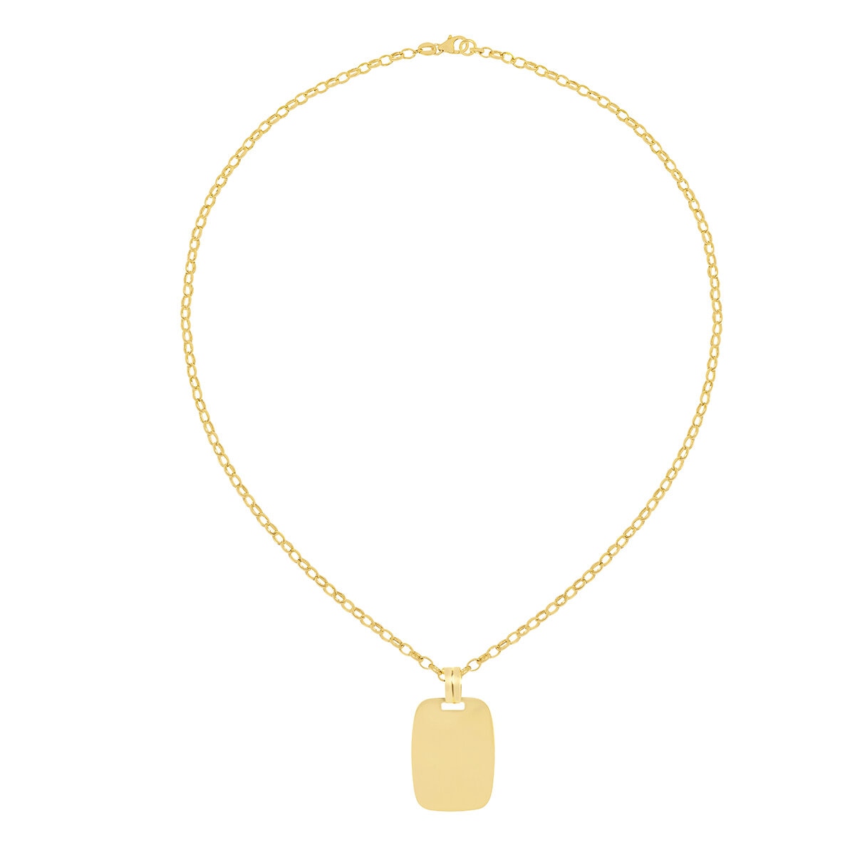 Dije Placa, Oro Amarillo 14K