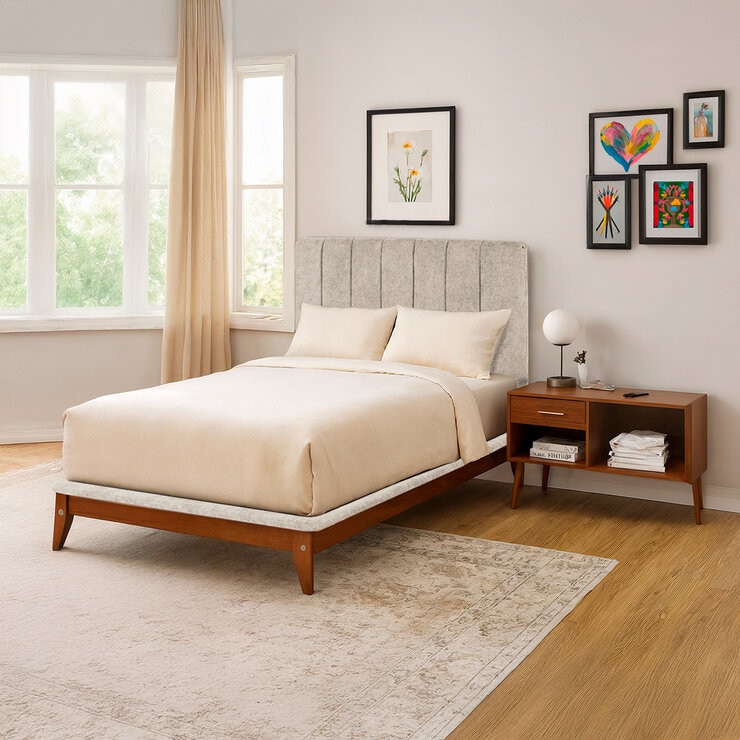 Violanti, Cama Matrimonial Beige