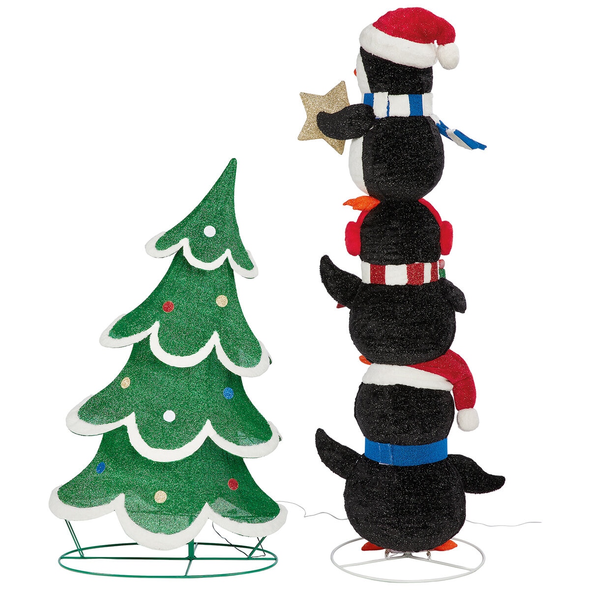 Torre de Pinguinos con Luces Parpadeantes