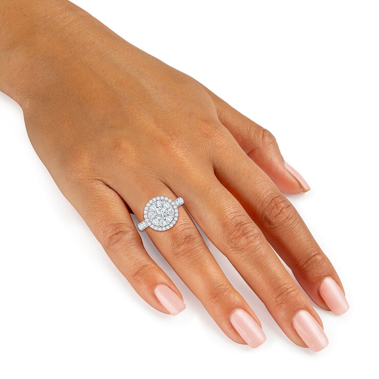 Anillo, Diamantes 1.60ctw, Oro Blanco 14K