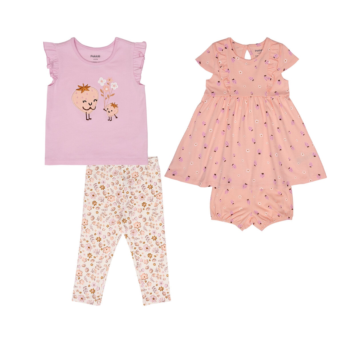 Pekkle Conjunto 4 piezas para Niños y Niñas Varias Tallas y Colores