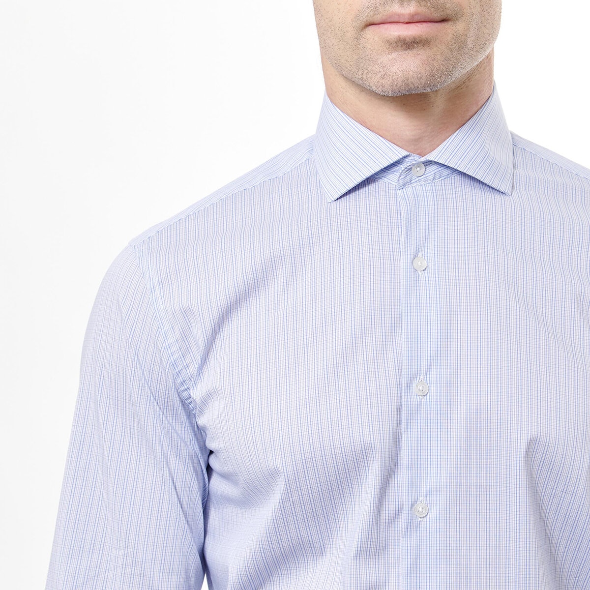DKNY Camisa para Caballero Azul Cuello 17 Manga 32/33